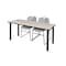 Kee Rectangle Tables > Training Tables > Kee Table & Chair Sets, 60 W, 24 L, 29 H, Maple MT6024PLBPBK44GY - alternate 1